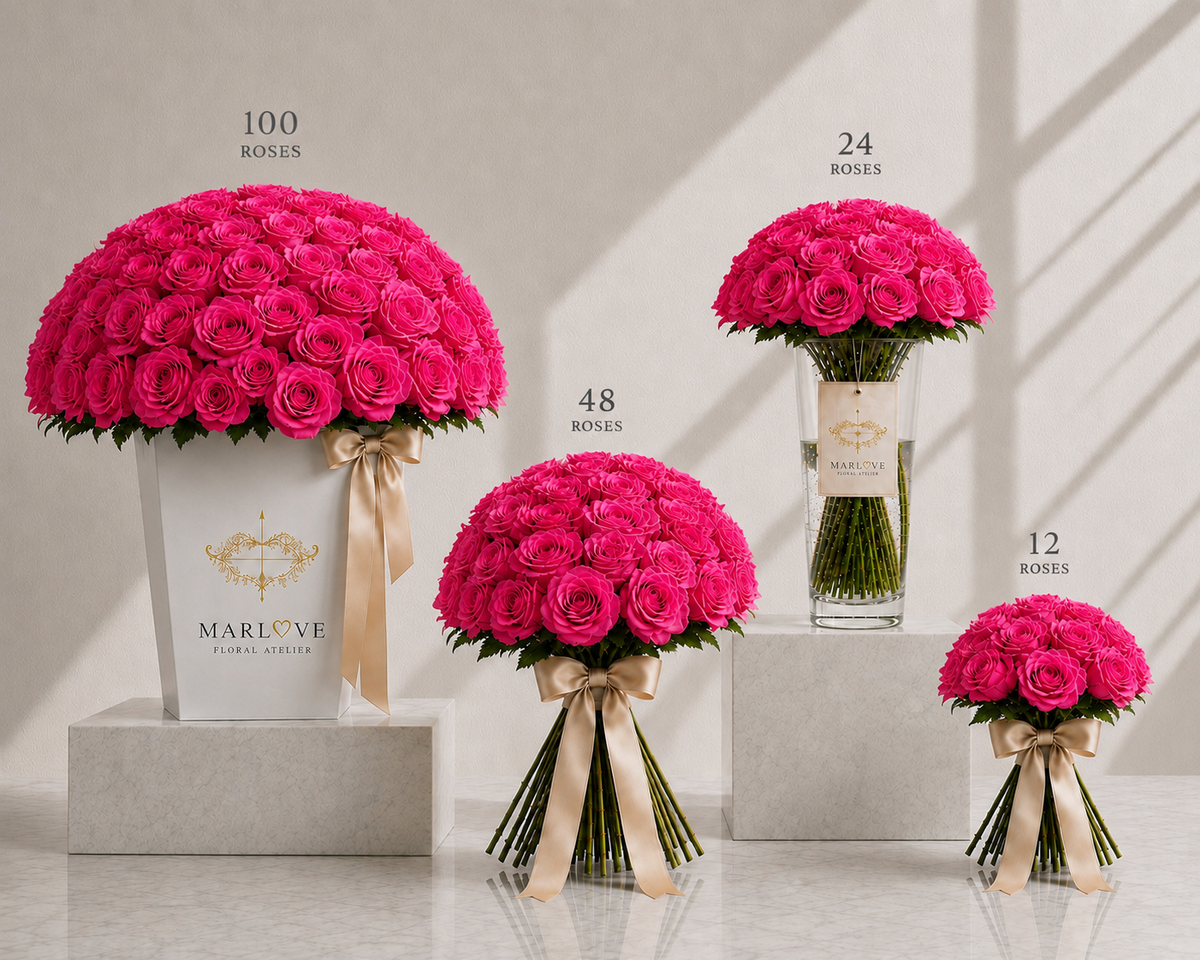 Premium Rose Collection - Hot Pink