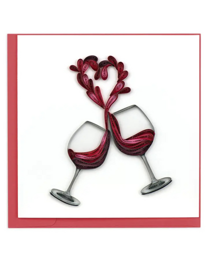 A Toast To Love Quilled Greeting Card