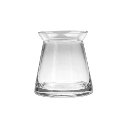 Pinched Clear Glass Vase