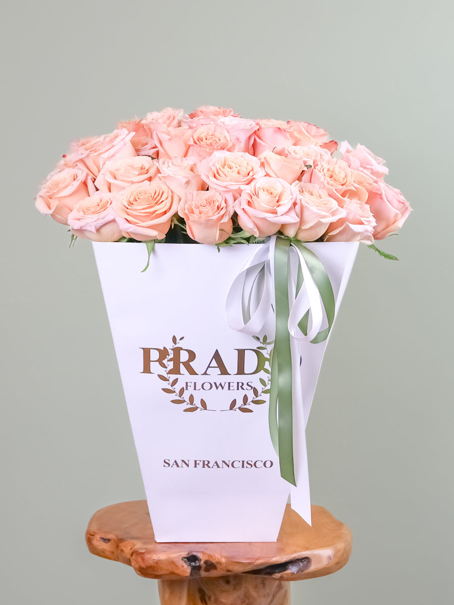 Peach Glow –  Rose Bouquet