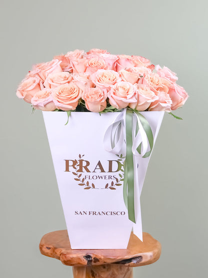 Peach Glow –  Rose Bouquet