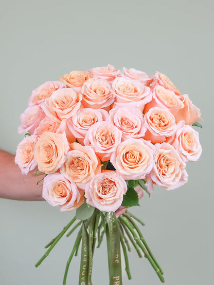 Peach Glow –  Rose Bouquet