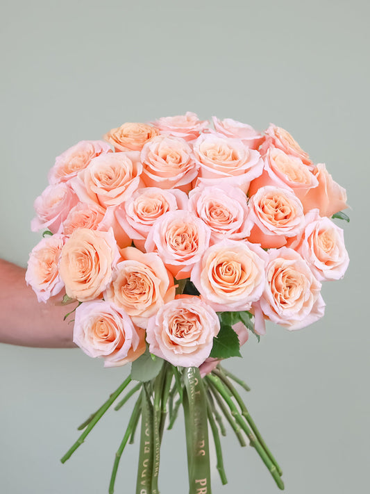 Peach Glow –  Rose Bouquet