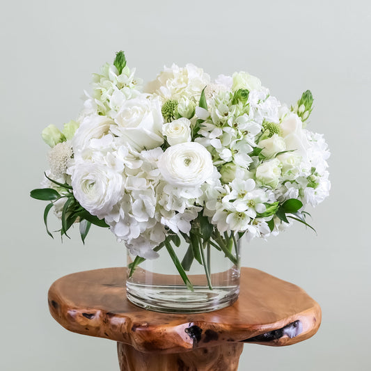 The White Garden – Lush Round Centerpiece